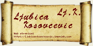 Ljubica Kosovčević vizit kartica